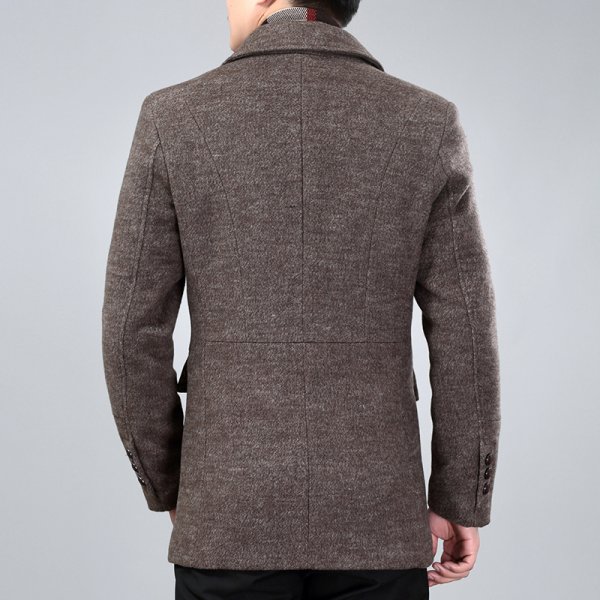 Men's Woolen Coat Mid-length Trench Coat